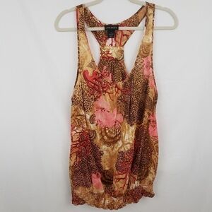LANE Bryant Floral Racer back top‎ Size14